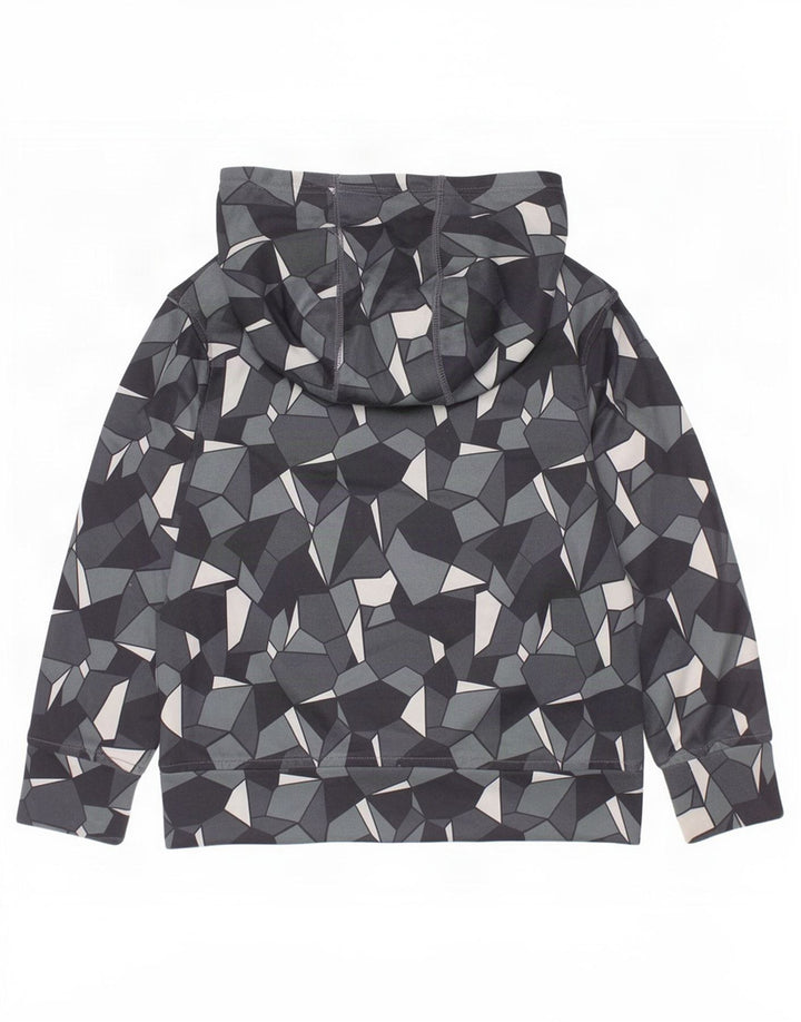 Puma Boys Hoodie Jumper 7-8 år Lille Grå Geometrisk Polyester