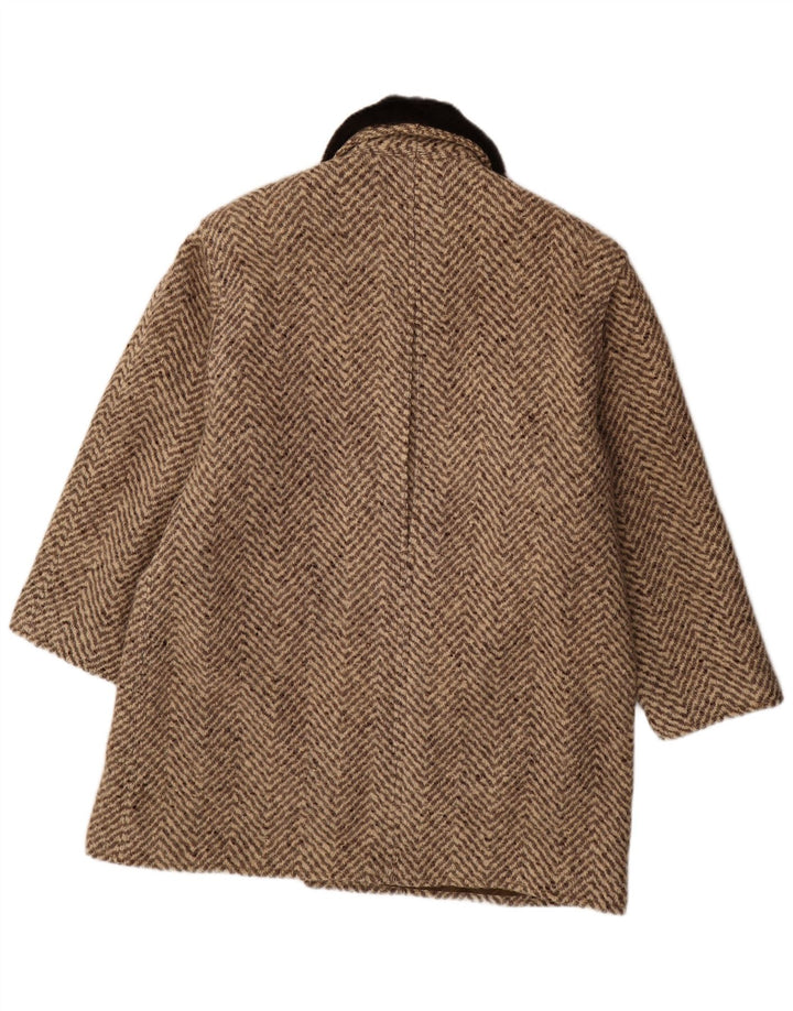 Vintage overfrakke til mænd UK 42 XL Brun Chevron