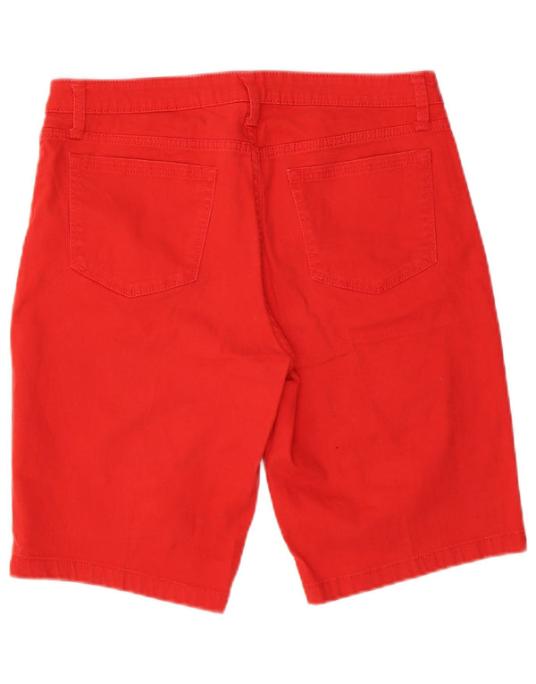 Lee Womens Riders Mid Rise Bermuda Shorts US 12 Large W32 Red Bomuld