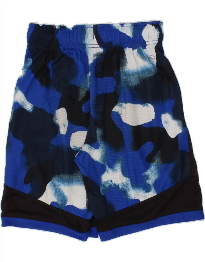 RUSSELL ATHLETIC Boys Sport Shorts 7-8 Years Medium  Blue Camouflage Vintage Russell Athletic and Second-Hand Russell Athletic from Messina Hembry 
