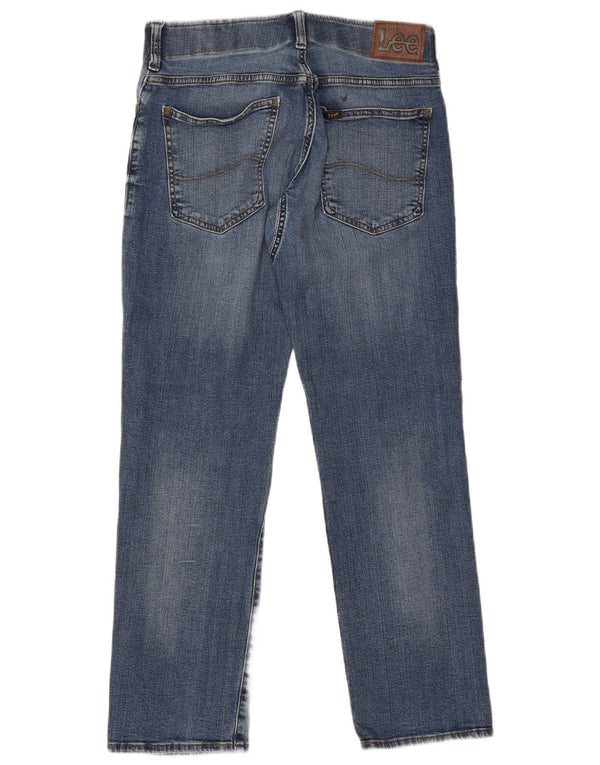 Lee Womens Extreme Motion Straight Tapered Jeans W30 L30 Blue Cotton
