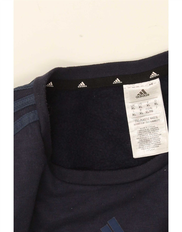 Adidas Herre Sweatshirt Jumper XL Navyblå polyester