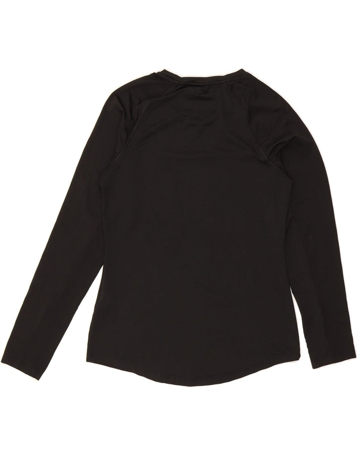 ADIDAS Womens Top Long Sleeve UK 10 Small Black Polyester Vintage Adidas and Second-Hand Adidas from Messina Hembry 