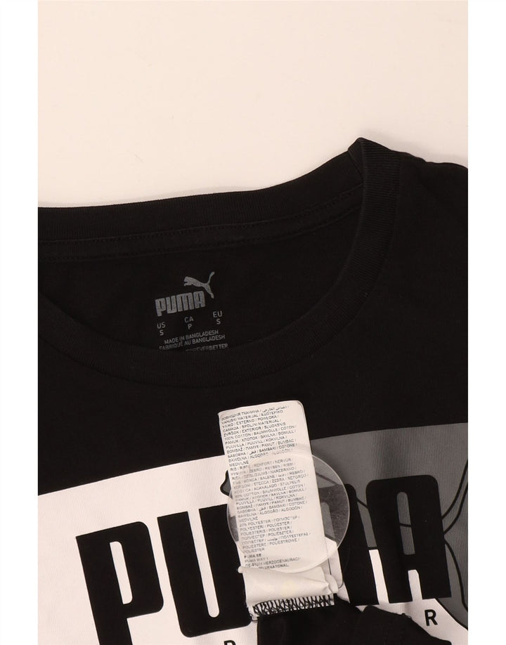 PUMA Herre grafisk T-shirt top lille sort bomuld