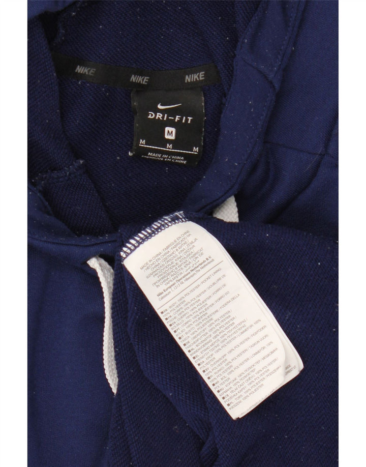 Nike Herre Dri Fit grafisk hættetrøje Jumper Medium Navyblå polyester