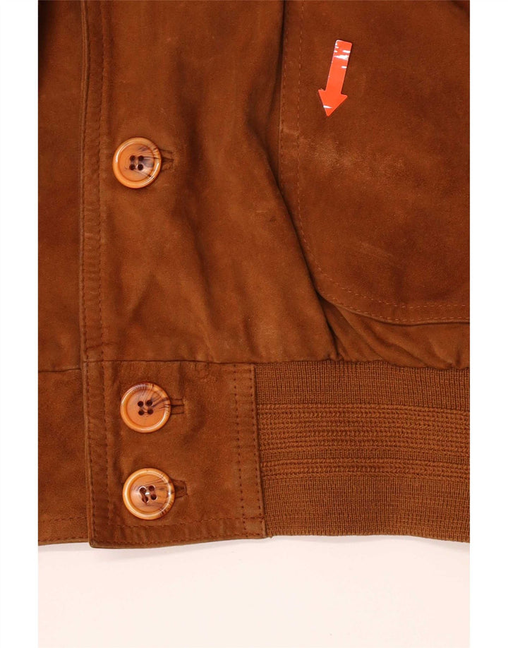 Essebi Herre Ruskind Bomber Jacket EU 50 Large Beige Læder