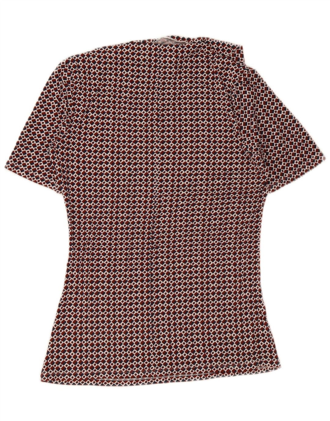 Max Mara Dame Weekend Bluse Top UK 12 Medium Rød Geometrisk