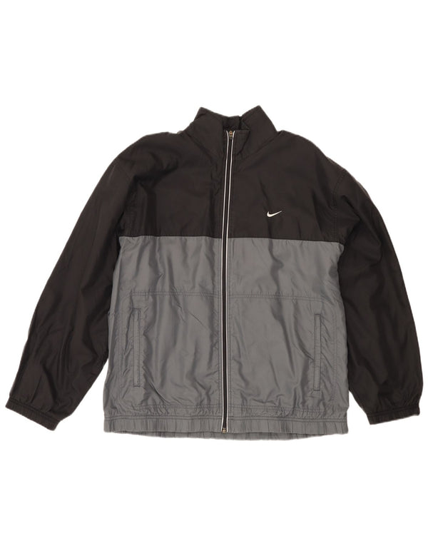 Nike Træningsdragt til mænd, topjakke UK 39/41 Medium Grey Colourblock Polyester