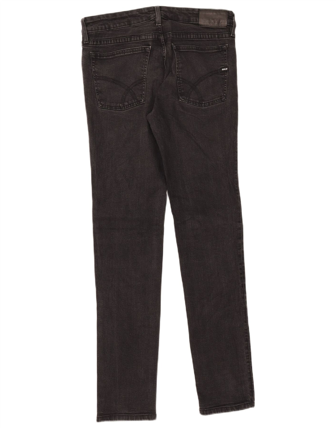 Gas Dame Anders Slim Jeans W33 L34 Sort Bomuld