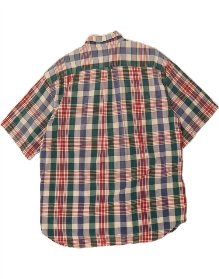 DOCKERS Mens Short Sleeve Shirt XL Multicoloured Check Cotton Vintage Dockers and Second-Hand Dockers from Messina Hembry 