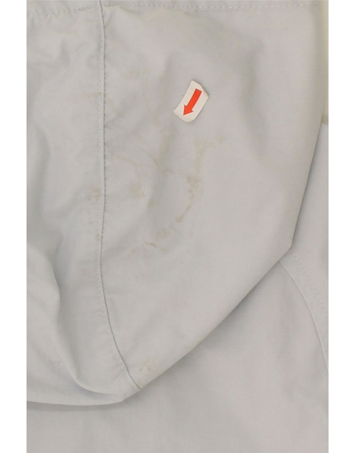 NIKE Womens Zip Hoodie Sweater UK 14/16 Large White Colourblock Polyester Vintage Nike and Second-Hand Nike from Messina Hembry 