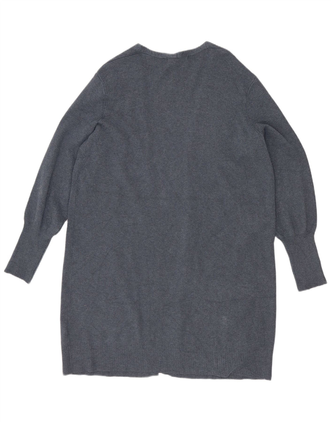 Marks & Spencer Dame Longline Open Cardigan Sweater UK 14 Large Blue