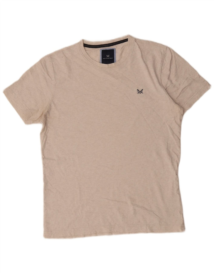 Crew Clothing Herre T-Shirt Top Medium Beige Flecked Bomuld