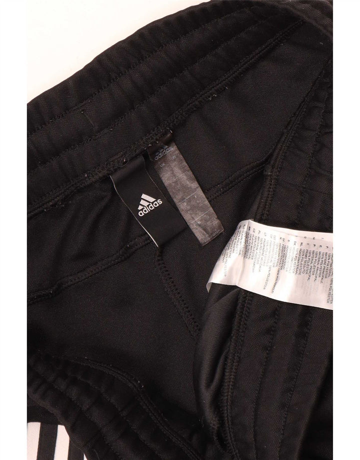 Adidas Womens Leggings UK 16/18 Large Black Colourblock Polyester