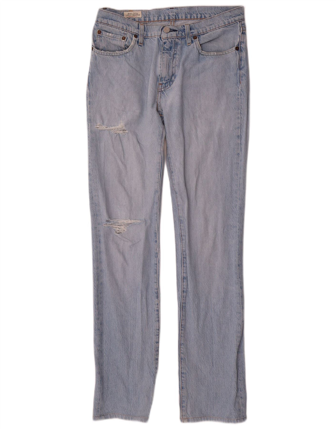 Levi's Herre 511 Distressed Slim Jeans W30 L34 Blå Bomuld