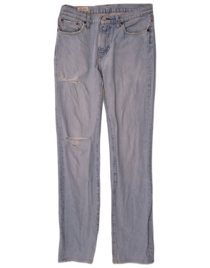 Levi's Herre 511 Distressed Slim Jeans W30 L34 Blå Bomuld