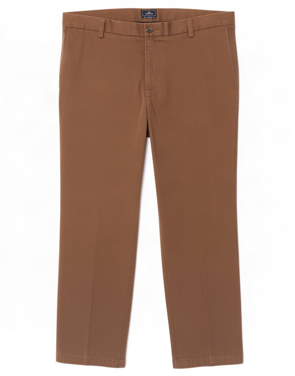 Dockers Mens Straight Chino Trousers W42 L30 Brown Cotton