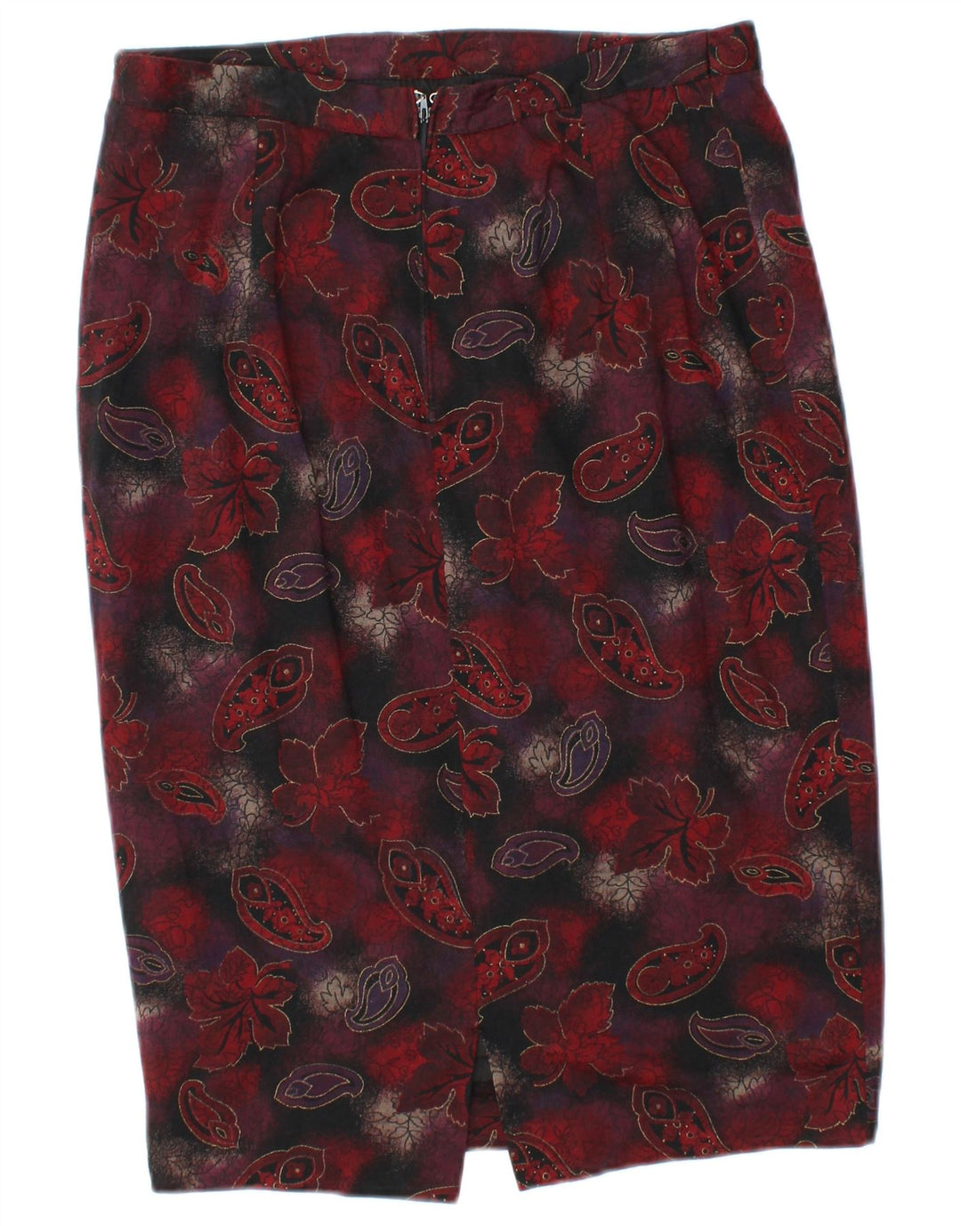 LUISA SPAGNOLI Blyantnederdel til kvinder W28 Medium Burgundy Paisley