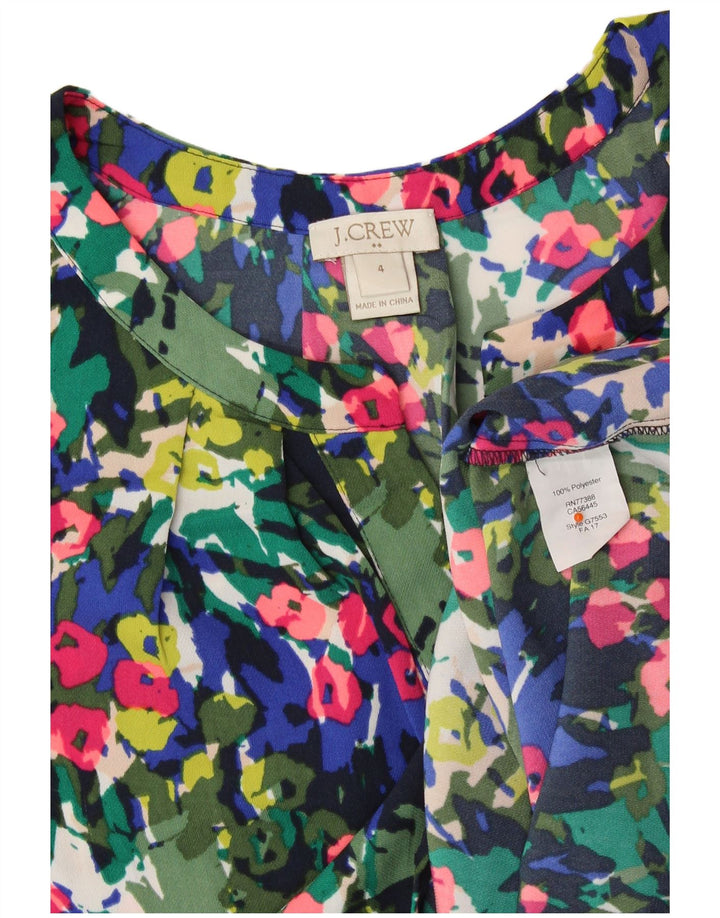 J. CREW Dame ærmeløs bluse Top US 4 Small Multicolored Floral
