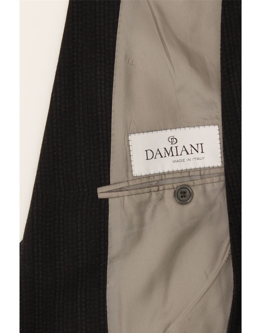 DAMIANI Mens Double Breasted Blazer Jacket IT 50 Large Black Pinstripe Vintage Damiani and Second-Hand Damiani from Messina Hembry 