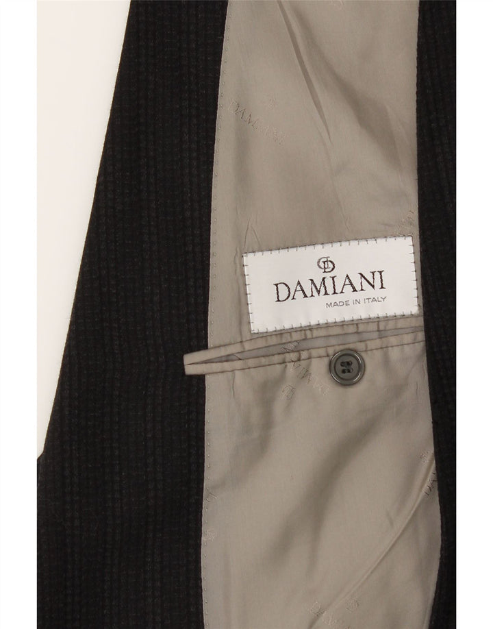 DAMIANI Mens Double Breasted Blazer Jacket IT 50 Large Black Pinstripe Vintage Damiani and Second-Hand Damiani from Messina Hembry 
