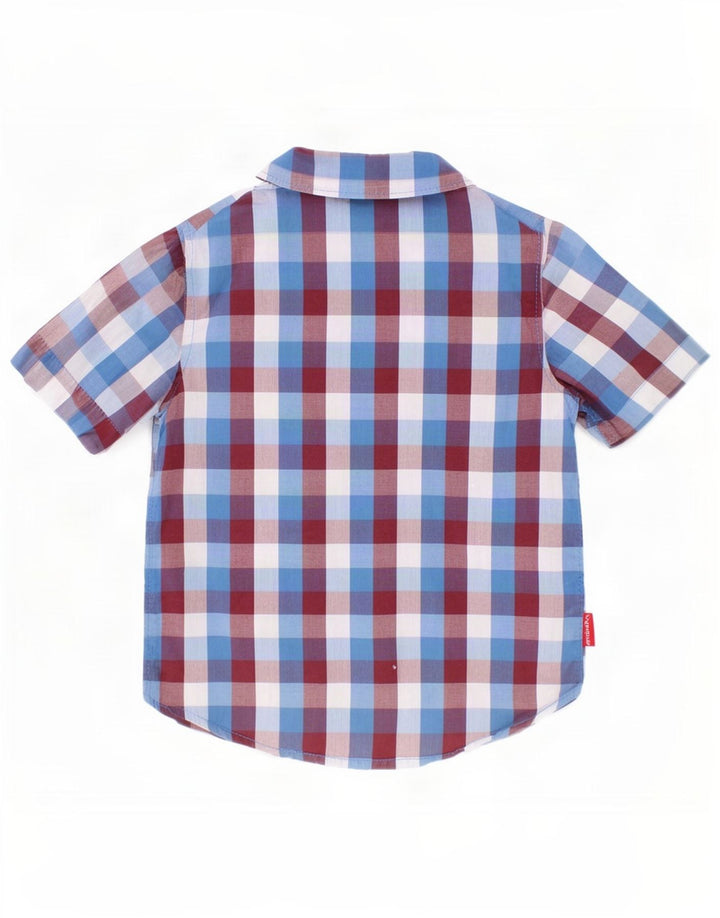 Wrangler drenge kortærmet skjorte 2-3 år flerfarvet Gingham bomuld