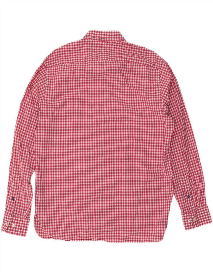TOMMY HILFIGER Mens Custom Fit Shirt XL Pink Gingham Cotton