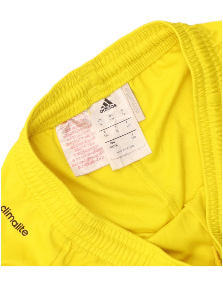 Adidas Boys Climalite Sportshorts 11-12 År Stor Gul Polyester