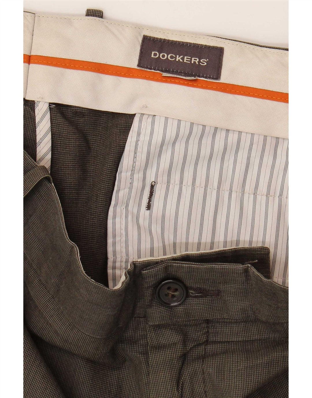 Dockers Straight Chino-bukser til mænd W34 L28 Khaki Check