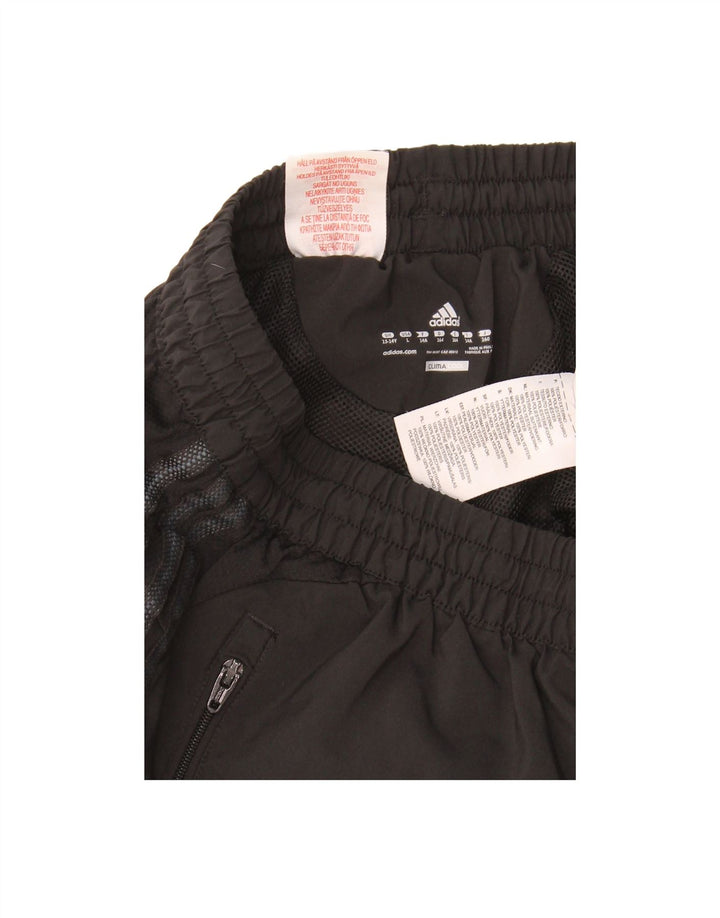 ADIDAS Boys Climacool Tracksuit Trousers 13-14 Years  Black Polyester