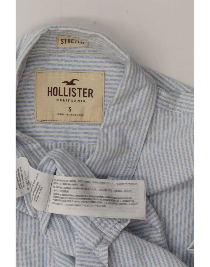 Hollister herreskjorte lille blå nålestribet bomuld