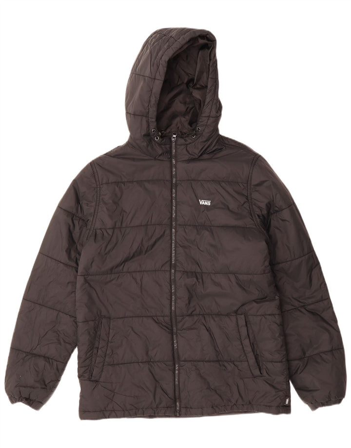 VANS Herre hættepolstret jakke UK 36 Lille sort nylon