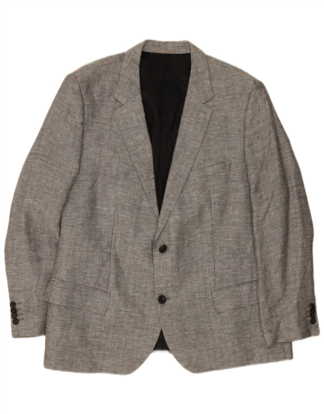 Hugo Boss Herre 2-knaps blazerjakke EU 62 6XL Grå hør
