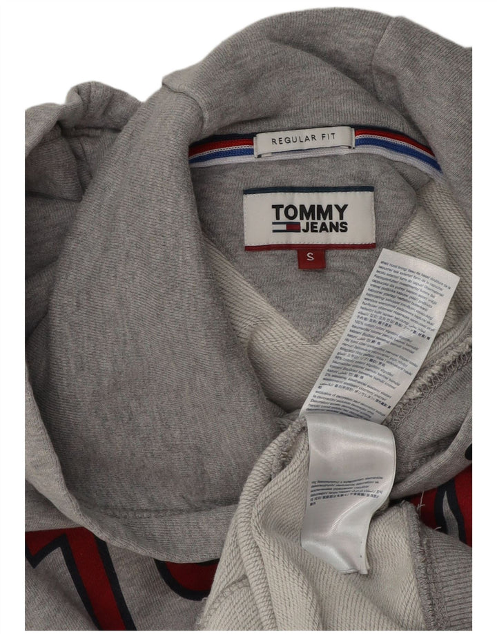 Tommy Hilfiger Grafisk hættetrøje til mænd, lille grå farveblok