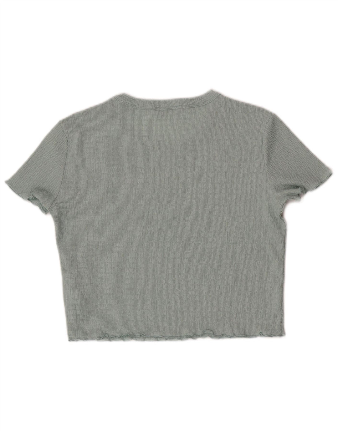 Guess Womens Crop T-Shirt Top UK 12 Medium Blue Polyester