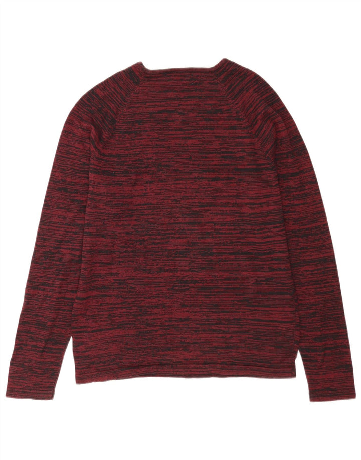 Jack & Jones Herre trøje med rund hals, medium Bourgogne stribet