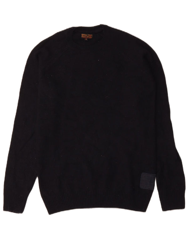 Barbour Mens Crew Neck Jumper Sweater Small Navy Blue Wool