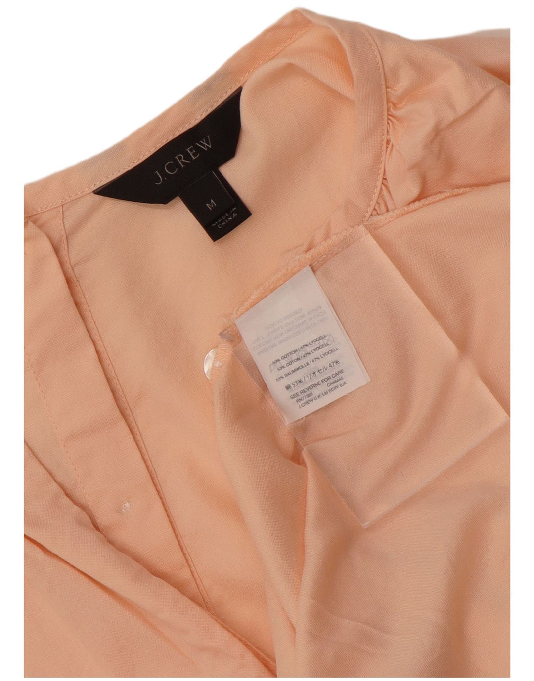 J. Crew Womens Front Tie Bluse Top UK 14 Medium Pink Bomuld