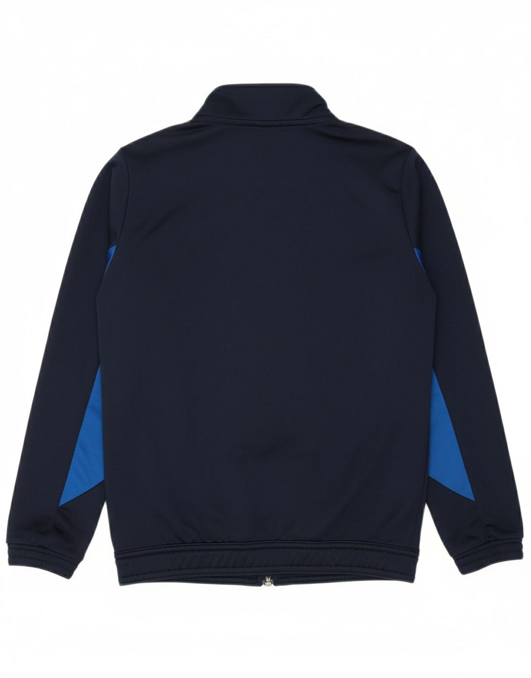 ADIDAS Boys Tracksuit Top Jacket 9-10 Years Navy Blue Colourblock