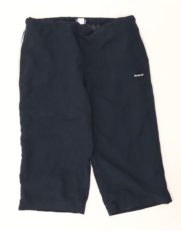 Reebok Womens Bermuda Sports Shorts UK 20 2XL Navy Blue Polyester