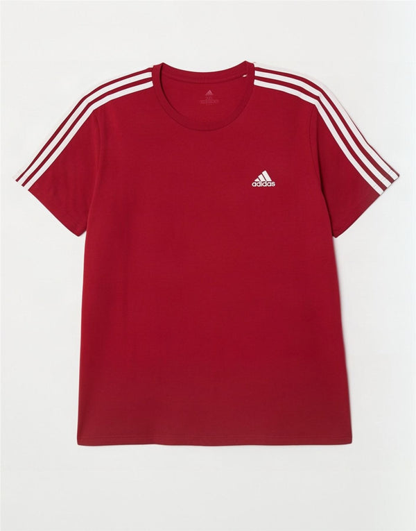 Adidas Herre T-Shirt Top 2XL Bourgogne bomuld