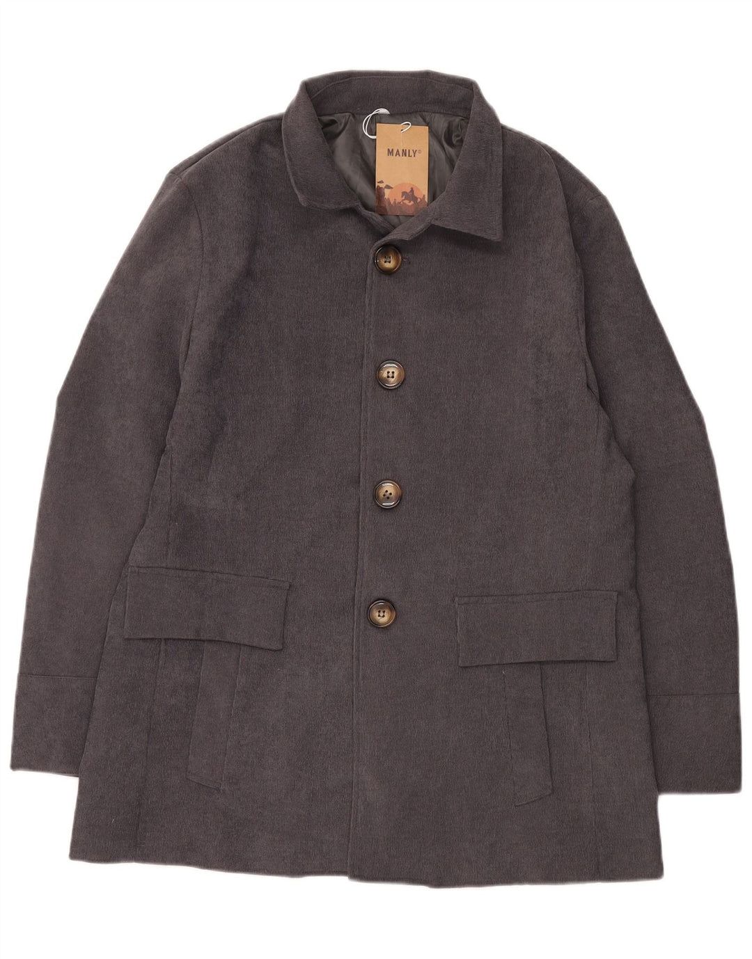 Vintage Overfrakke til mænd UK 40 Large Grå