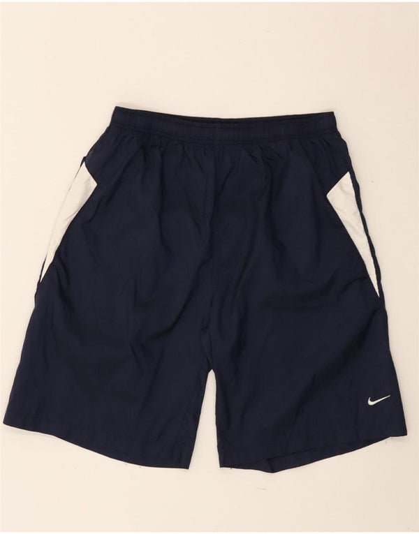 NIKE Sportsshorts til drenge 13-14 år XL Marineblå Colourblock Nylon