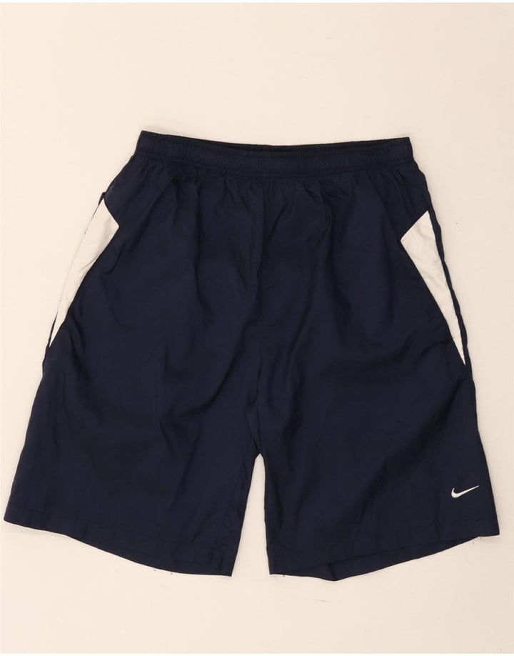 NIKE Sportsshorts til drenge 13-14 år XL Marineblå Colourblock Nylon