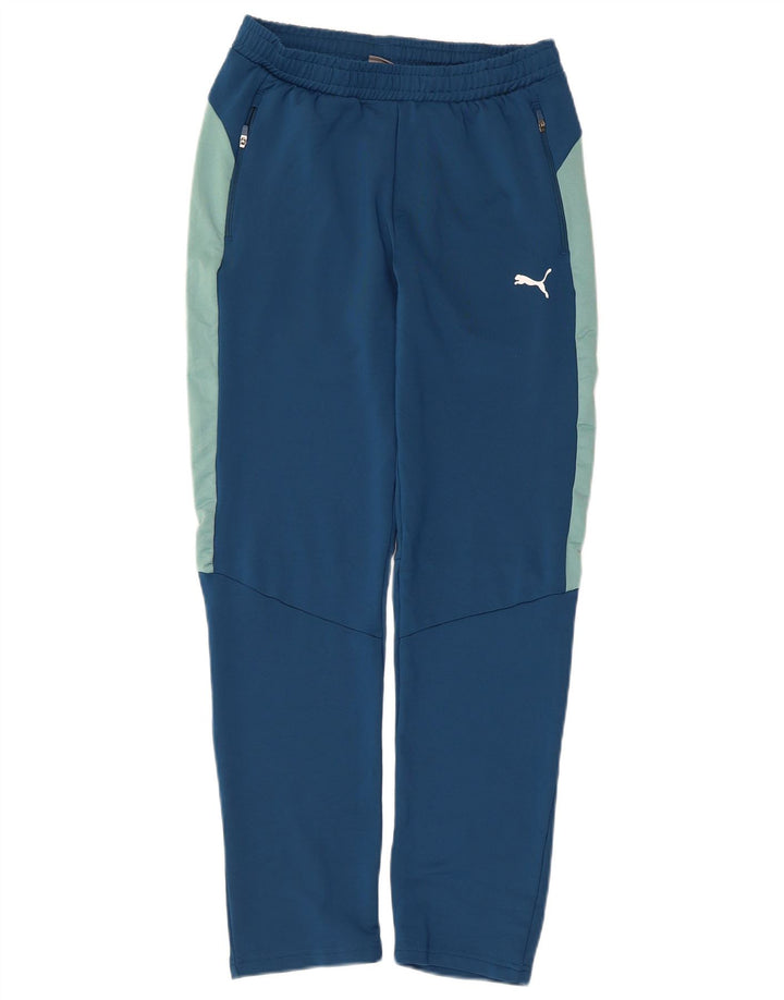 Puma Træningsdragtsbukser til drenge 13-14 år Blå Colourblock Polyester