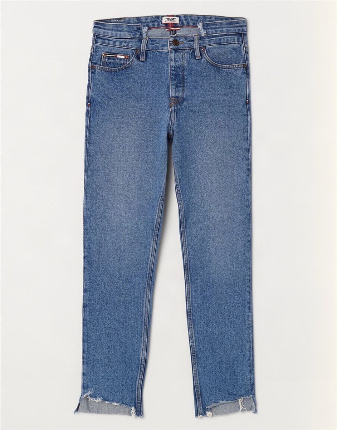 Tommy Hilfiger Dame Distressed Slim Jeans W28 L28 Blå Bomuld