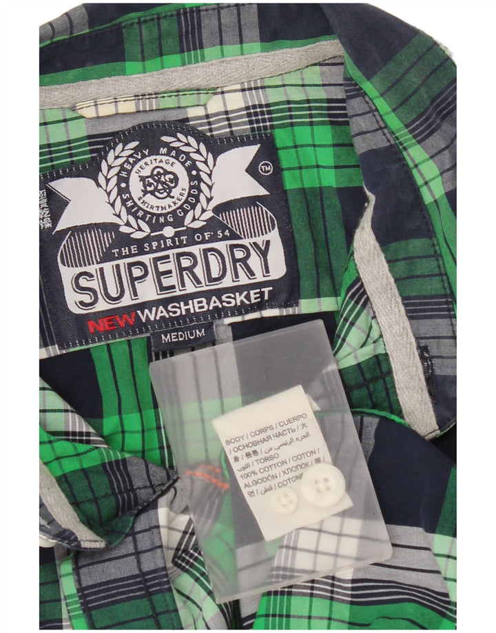 Superdry herreskjorte mellemgrøn ternet bomuld