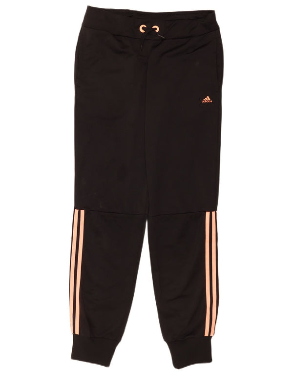 Adidas Drenge Træningsdragt Bukser Joggers 14-15 År Sort Polyester