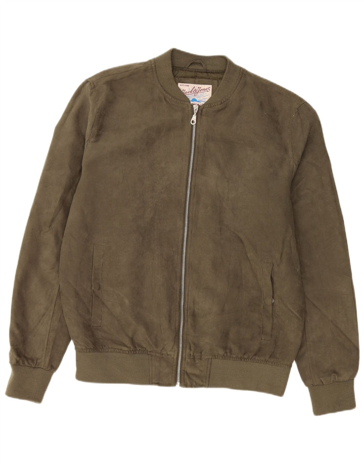 Jack & Jones Bomberjakke til mænd UK 40 Stor Khaki Polyester