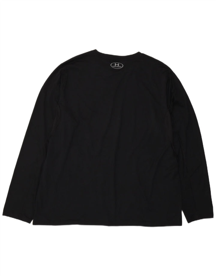 Under Armour Herre Heat Gear Top Langærmet 3XL Sort Polyester